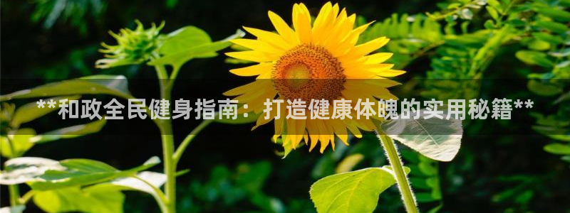 尊龙手机官方客户端下载：**和政全民健身指南：打造健康体