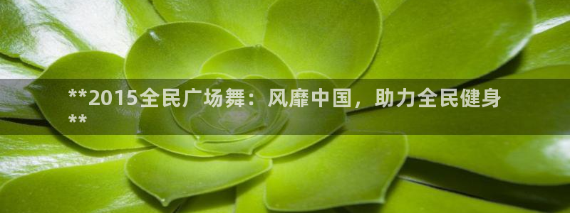 z6尊龙凯时旗舰厅首页：**2015全民广场舞：风靡中国，助