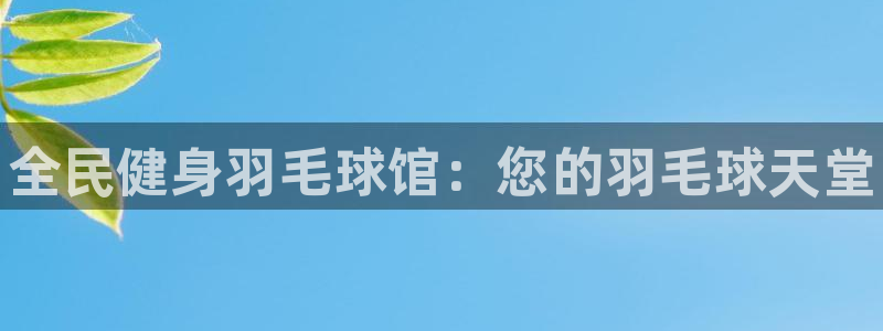 尊龙凯时人生就是搏·(中国)官网：全民健身羽毛球馆：您的羽毛