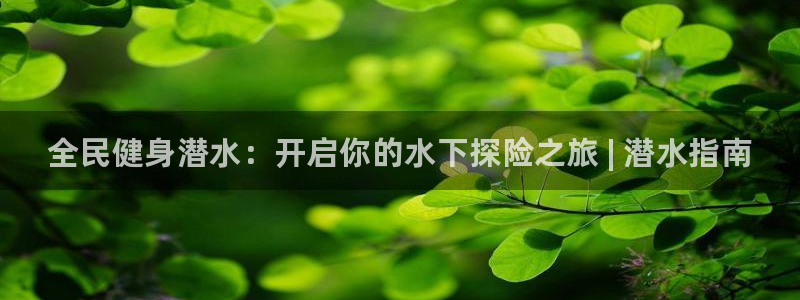 尊龙目前情况：全民健身潜水：开启你的水下探险之旅 | 潜水指